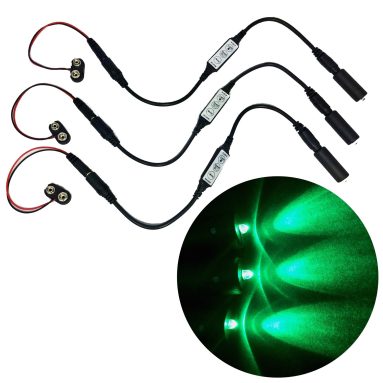 3 pack green LED micro effect