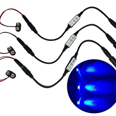 3 Pack blue LED micro effect light